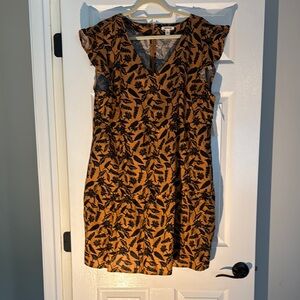 Goodthreads Rust and Black Midi Dress